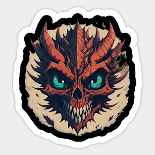 Dragon Skulls: Adorable Anime-Inspired T-Shirt Designs Sticker